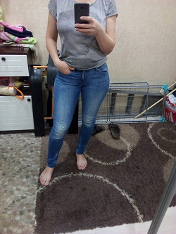 Отдается в дар «Женские джинсы Zara+ летние брюки 46-48»