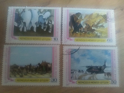 Отдается в дар «Кони, лошади, авиация, животные. Марки Монголии.»
