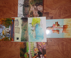Отдается в дар «Осень на открытках. Подписанные открытки.»