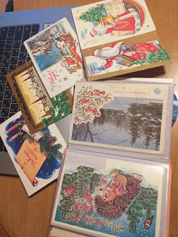 Благодарность за дар Новогодние открытки времен СССР