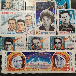 Отдается в дар «СССР марки 1963 г. Терешкова, Быковский»