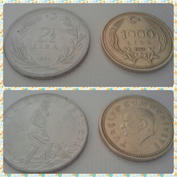 Отдается в дар «Турецкие монетки в погодовку»
