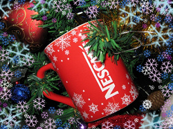 Отдается в дар «Кружка Nescafe со снежинками»