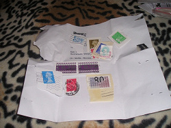 Отдается в дар «марки с конвертов — 2»