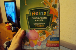 Отдается в дар «Каша Heinz пшеничная с молоком и тыквой»