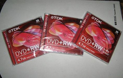 Отдается в дар «Диски Dvd-RW 3шт»