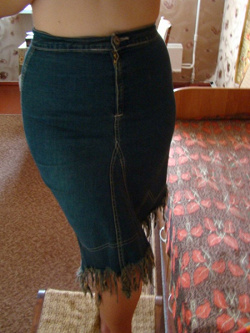 Отдается в дар «юбка джинсовая»