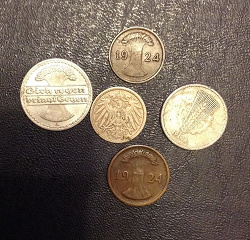 Отдается в дар «Монеты Европы 40-х годов прошлого века»