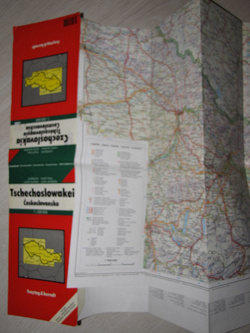 Отдается в дар «Карта Чехословакии на чешском»
