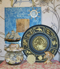 Отдается в дар «Красивая картина Нептун и Морские обитатели»
