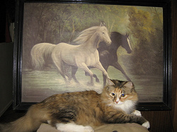 Отдается в дар «Репродукция картины с лошадьми»