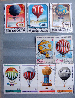 Отдается в дар «марки: дирижабли, воздушные шары»