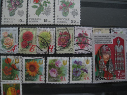 Отдается в дар «почтовые марки-цветы»