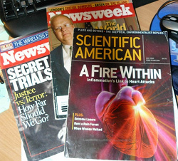 Отдается в дар «журналы Newsweek и Scientific American»