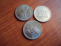 Отдается в дар «5 рублей 2014 года 70 лет Победы (II выпуск из 3 монет)»