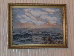 Отдается в дар «Гобелен картина «Морской пейзаж»»