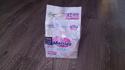 Отдается в дар «Детские подгузники Merries 2-5 кг»