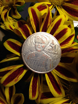 Отдается в дар «монета Ганы 50 песев 2007»
