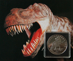 Отдается в дар «Монета- 1 доллар Сьерра-Леоне «Тираннозавр Рекс»»