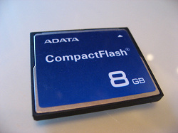 Отдается в дар «Карта памяти ADATA CompactFlash 8Gb 66x»