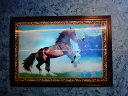 Отдается в дар «Картина 3D «Лошади»»