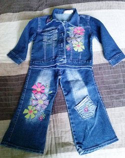 Отдается в дар «Джинсовый костюмчик на девчушку 2-3 годика»