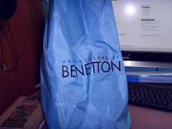 Отдается в дар «Рюкзачок голубой Бенеттон»