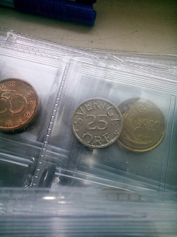 Отдается в дар «монетки Испании и Швеции»