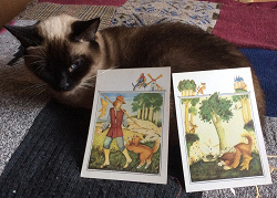 Отдается в дар «Две открытки «Кот в сапогах.»»