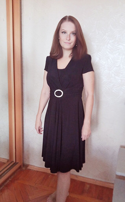 Отдается в дар «Чёрное стрейчевое платье 46 р»