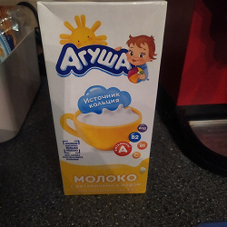 Отдается в дар «Молоко «Агуша» 1 литр»