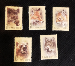 Отдается в дар «почтовые марки со зверями и птицами»