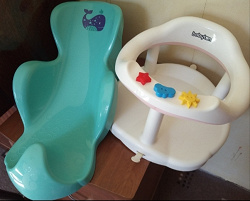 Отдается в дар «Горка и сиденье для купания малышей»