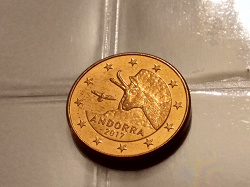 Отдается в дар «1 цент 1 cent Андорры 2017 год Евроценты»