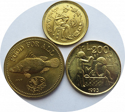 Отдается в дар «монеты нумизматам в День защиты детей»