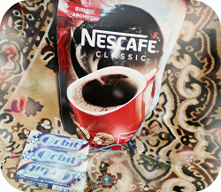 Отдается в дар «жевачки Orbit и кофе Nescafe»