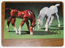 Отдается в дар «Календарики 1990г. лошадки»