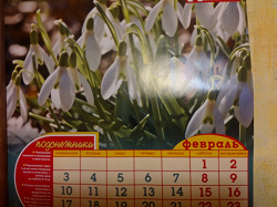 Отдается в дар «Календарь 2014 цветы + 2 схемы для вышивки»