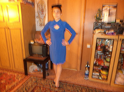 Отдается в дар «Синее платье размер 42-44»