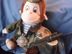 Отдается в дар «Мягкая игрушка -военная обезьянка»