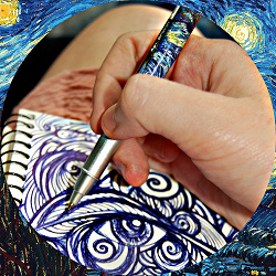 Отдается в дар «Ручка с картиной Ван Гога «Звездная ночь»»