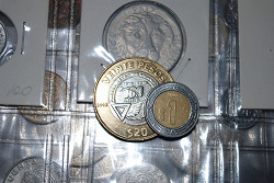 Отдается в дар «монета Мексики биметалл»