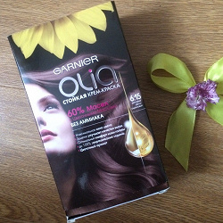 Отдается в дар «Краска для волос «Garnier Olia», цвет 6.15 Морозный светло-каштановый»
