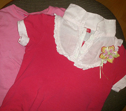 Отдается в дар «Майка и футболки для девочек, размеры разные»