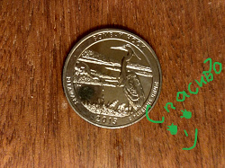 Отдается в дар «Монета квотер США Бомбай-Хук 2015»