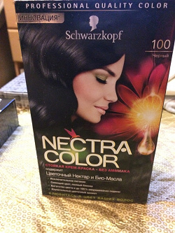 Отдается в дар «Schwarzkopf Nectra Color Краска для волос без аммиака 100 Черный 142,5 мл»