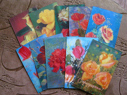 Отдается в дар «Стерео открытки СССР цветы»