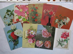 Отдается в дар «Советские мини-открытки с цветами»