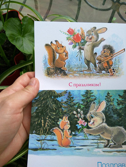 Отдается в дар «Животные на открытках.»