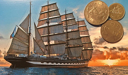 Отдается в дар «Морская тема на монетах»